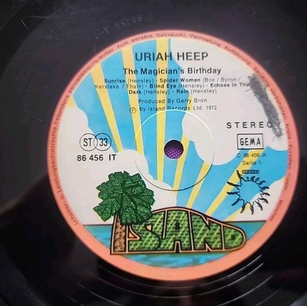 Uriah Heep The Magician’s Birthday German Press Vinyl record No Sleeve - 86456IT